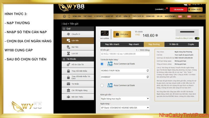 Nạp tiền WY88