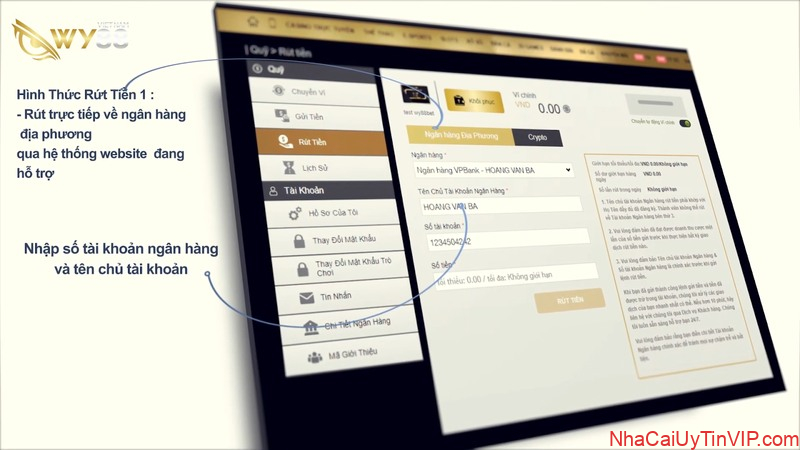 Rút tiền WY88