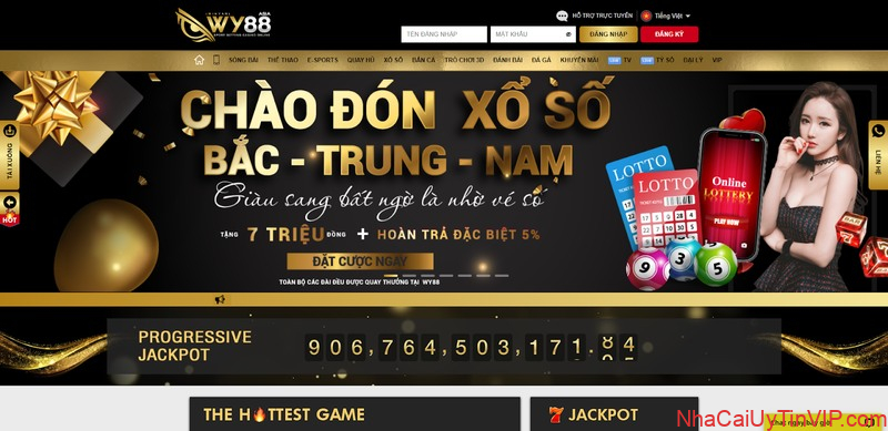 Giao diện website nhà cái WY88