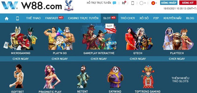 Nhà cái W88 là thiên đường slot game mà những người chơi yêu thích cá cược không nên bỏ qua