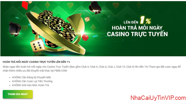 Khuyến mãi hoàn trả Casino