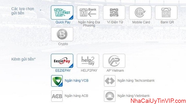 Hướng dẫn người chơi nạp tiền bằng Quickpay